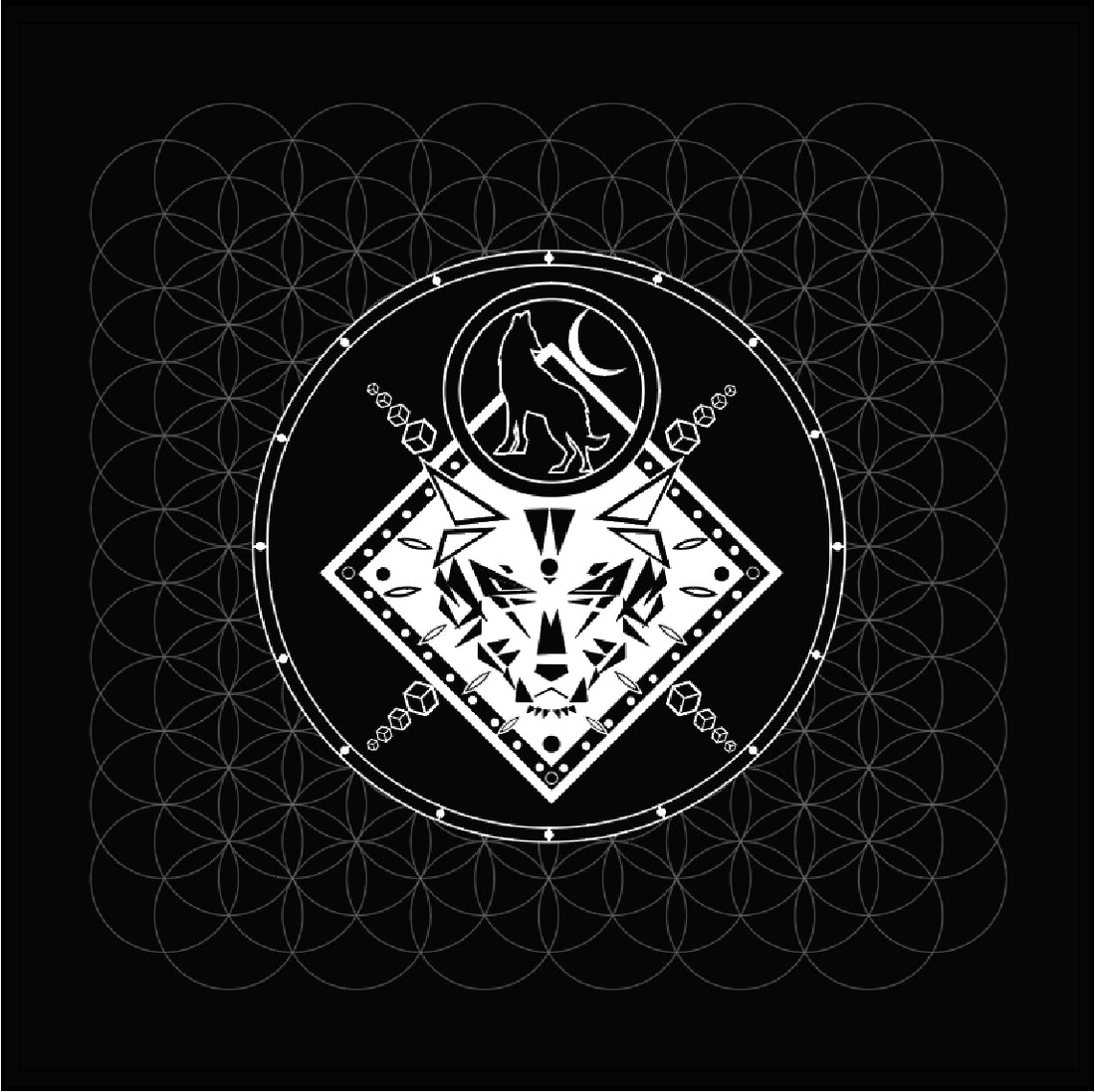 WOLF SPIRIT | CLOTH BANDANA | CRYSTAL GRID | $11.11